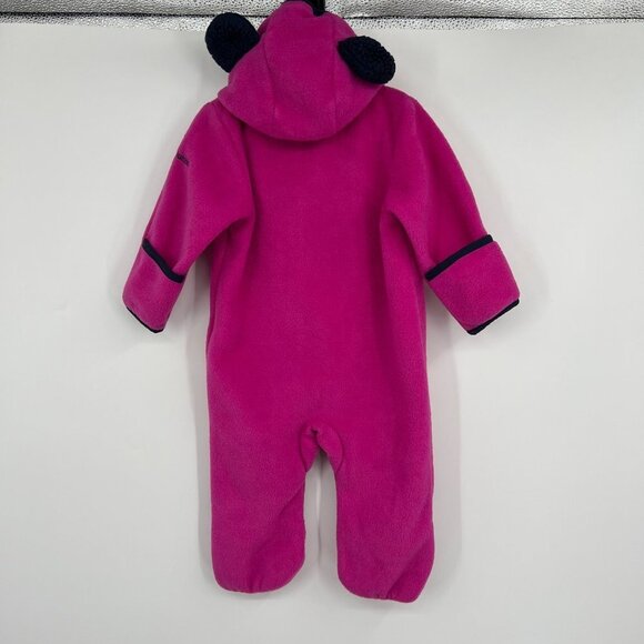 Columbia Polar Fleece Snowsuit bear ears baby girl 6 to 12 months - Picture 7 of 11